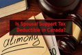 Is spousal support tax deductible in Canada?